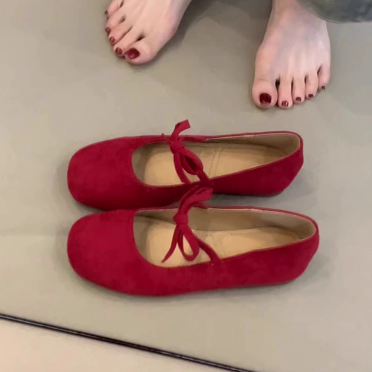 Damen Ballerinas Schleifen-Design Komfortabel Elegant - BerlinGlamour