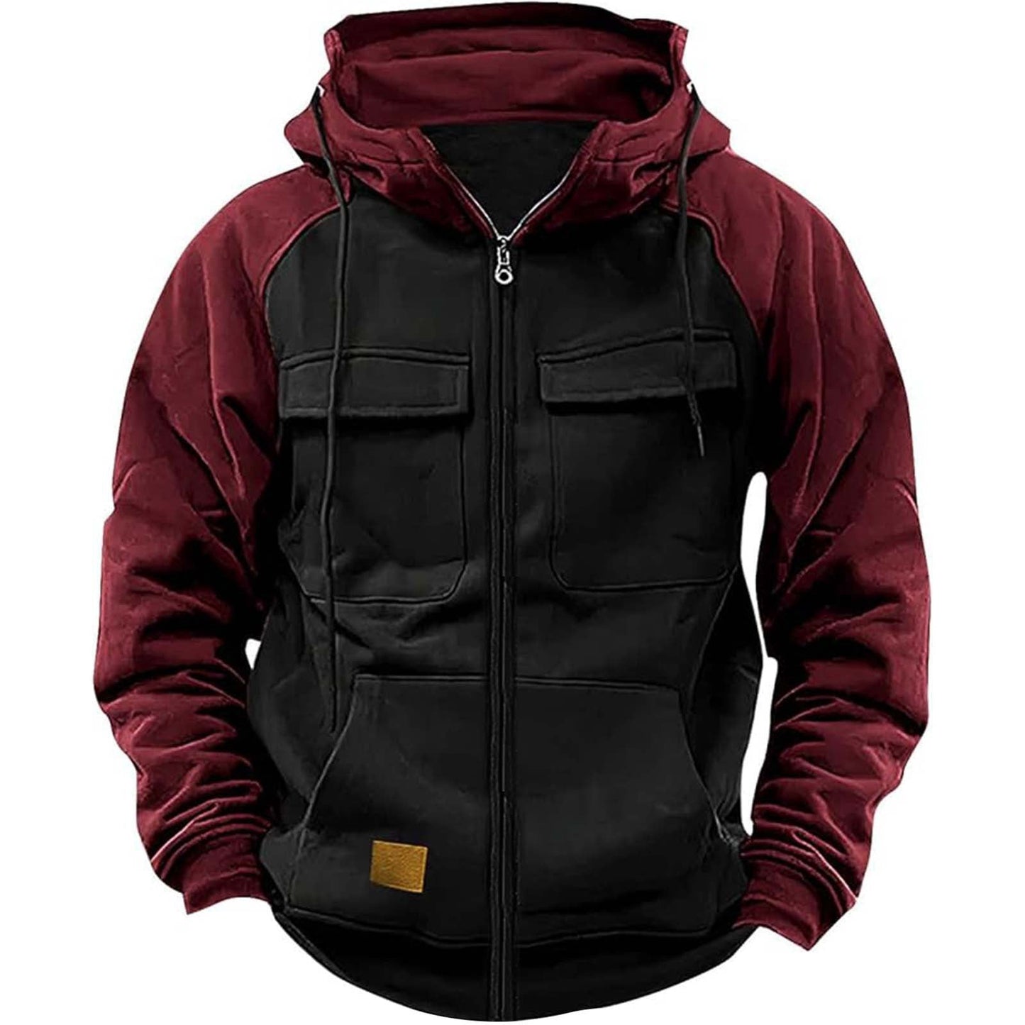 Herren Hoodie Modern mit Brusttaschen und Aufdruck
