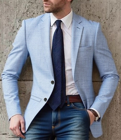 Herren Blazer Elegant Strukturiert Moderne Schnitt