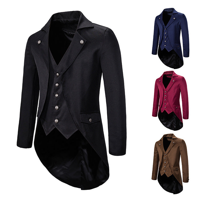 Herren Blazer Elegant Modern Asymmetrisch Floral