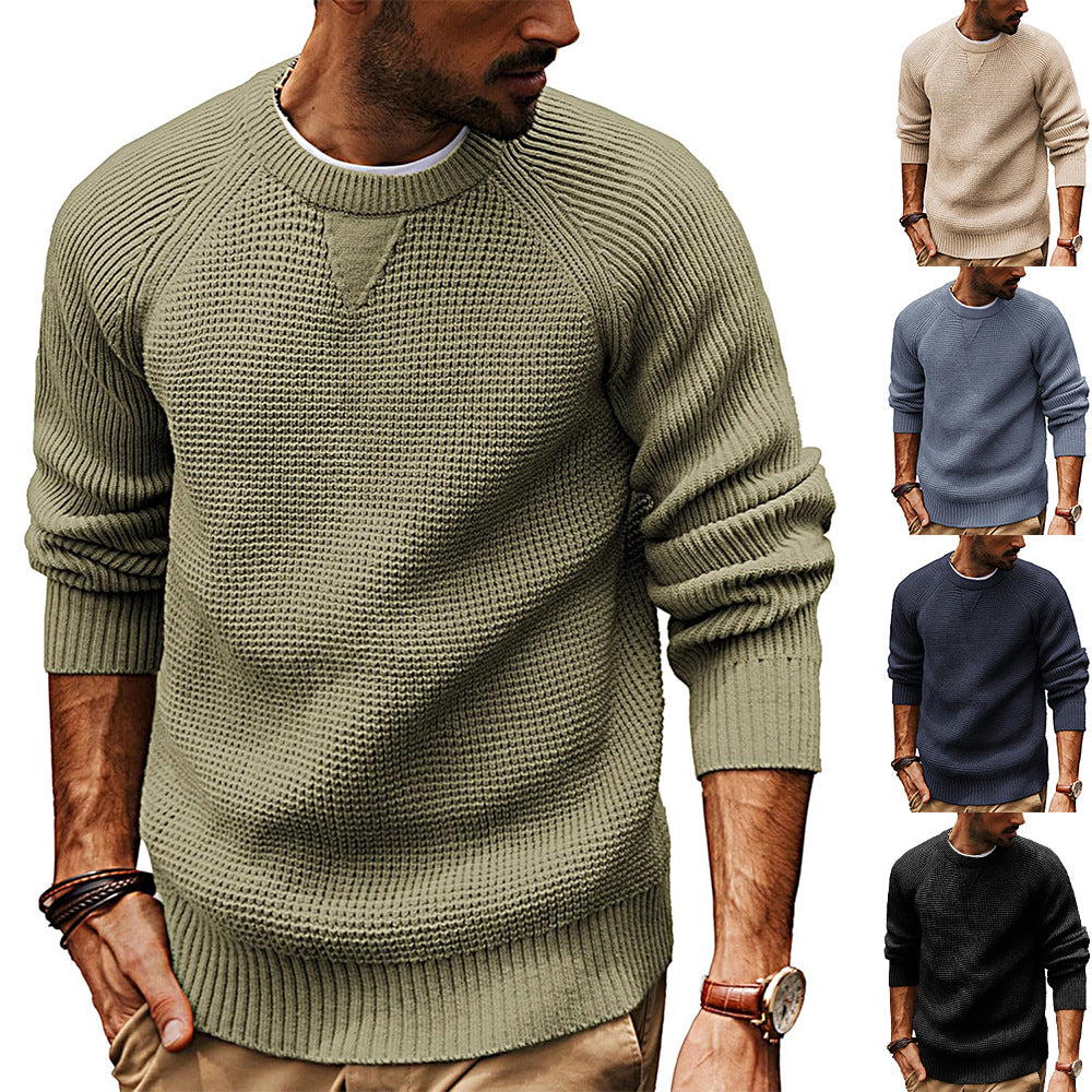 Herren Strickpullover Lässig Rundhals Modern