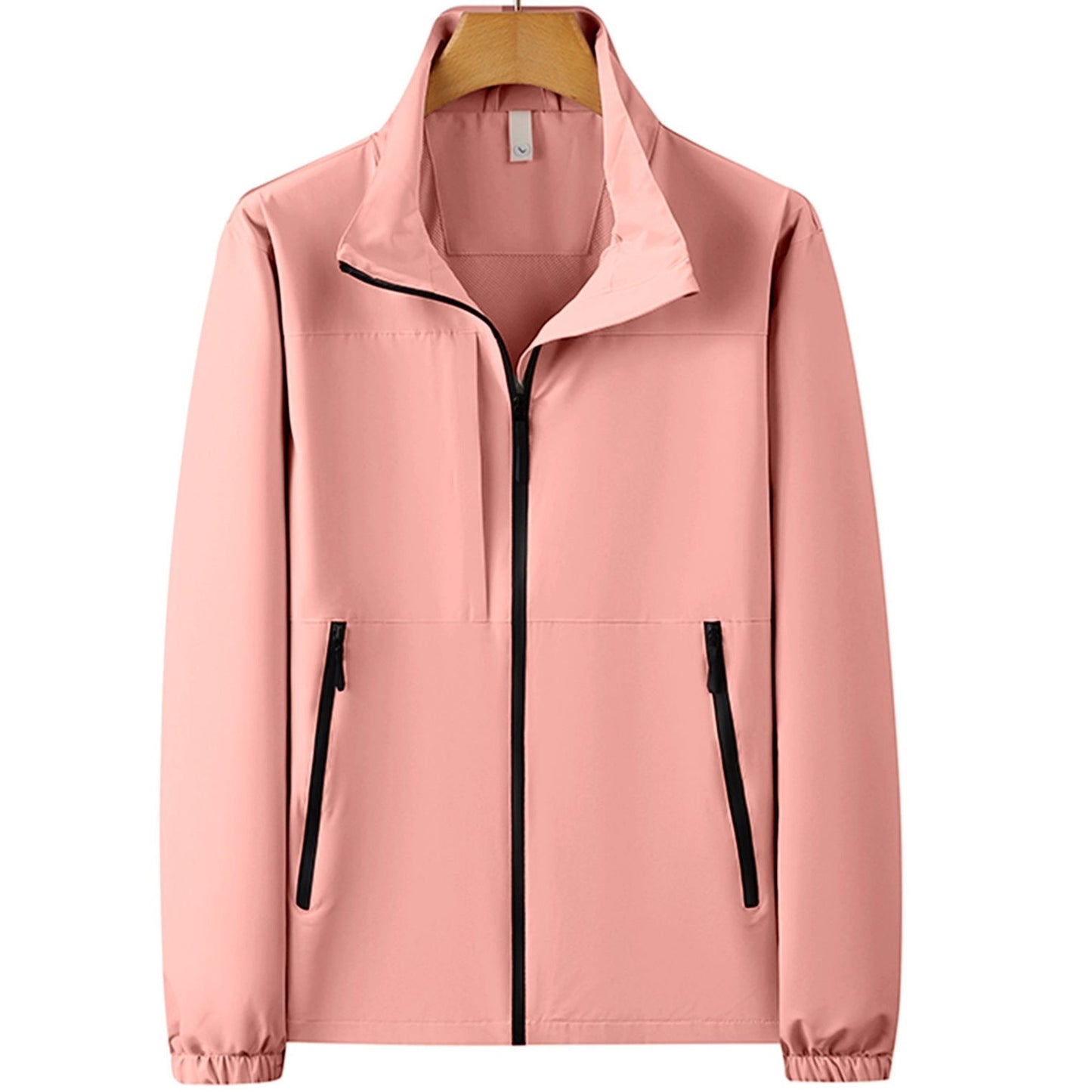 Herren Windjacke Leicht Reißverschluss Taschen Funktionell