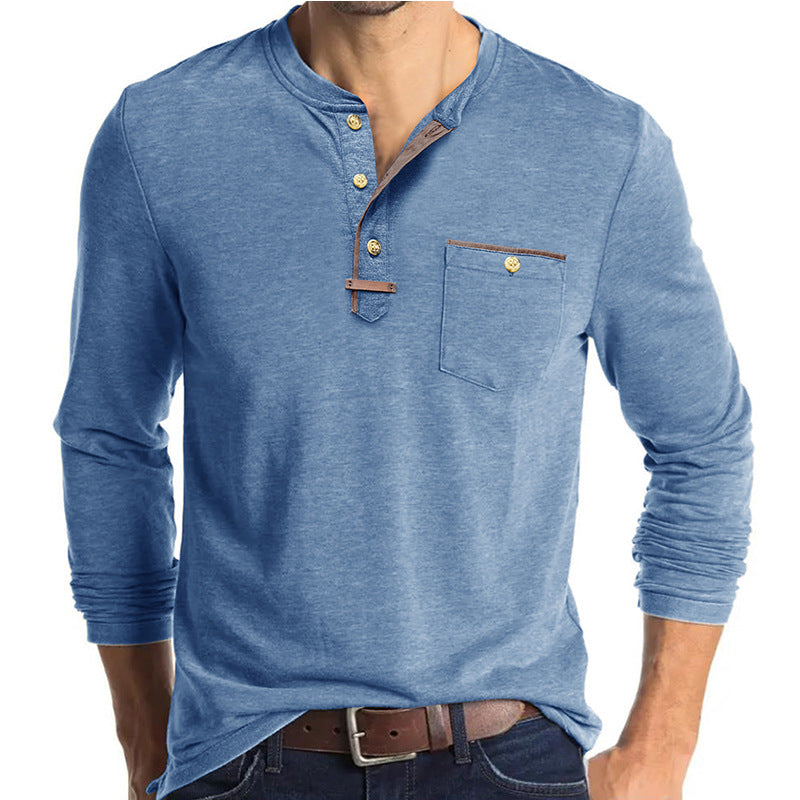 Herren Hemd Langarm mit Brusttasche Modern