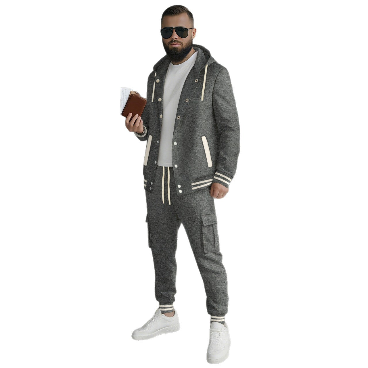 Herren Sportset Kapuzenjacke Jogginghose Freizeit Outfit