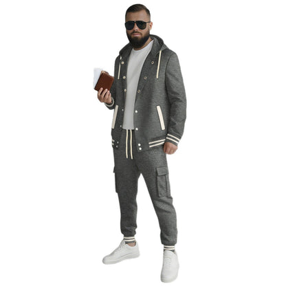 Herren Sportset Kapuzenjacke Jogginghose Freizeit Outfit