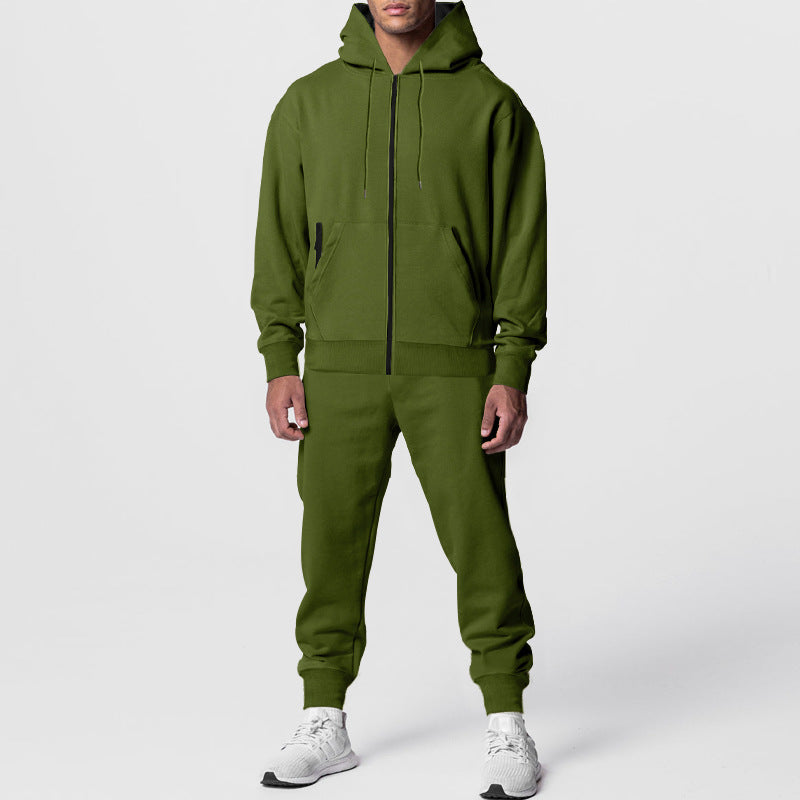 Herren Hoodie Sportlich Mit Reißverschluss Jogginghose Set