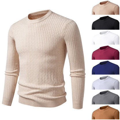 Strickpullover Herren Strukturiert Zopfmuster Modern - BerlinGlamour