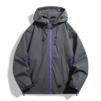 Wasserdichte Herren Outdoor-Jacke mit Kapuze Atmosaktiv