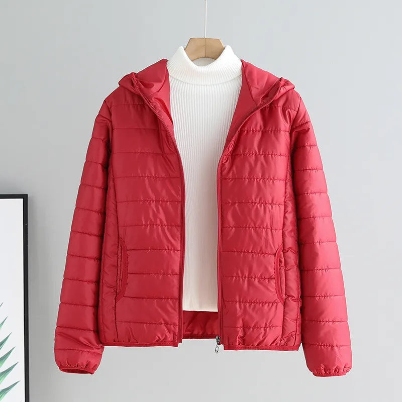 Damen Übergangsjacke Steppjacke Mit Kapuze Modern