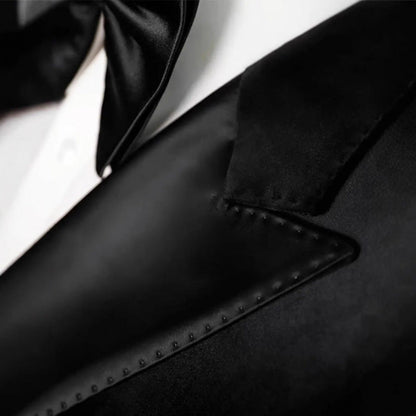 Herren Smokingjacke Elegant Schwarze Abendgarderobe
