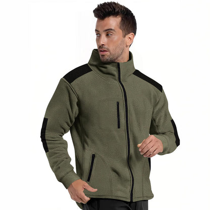 Herren Fleecejacke Warm mit Reißverschlusstaschen Funktionell