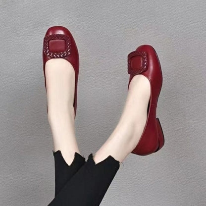 Damen Ballerinas Bequem Geflochtene Details Elegant
