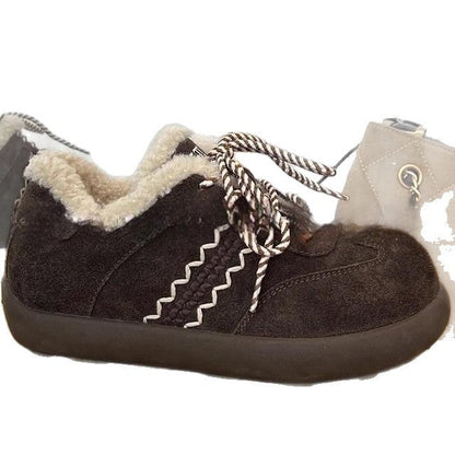 Damen Hausschuhe Weich Wildleder Flausch Innenfutter Warm