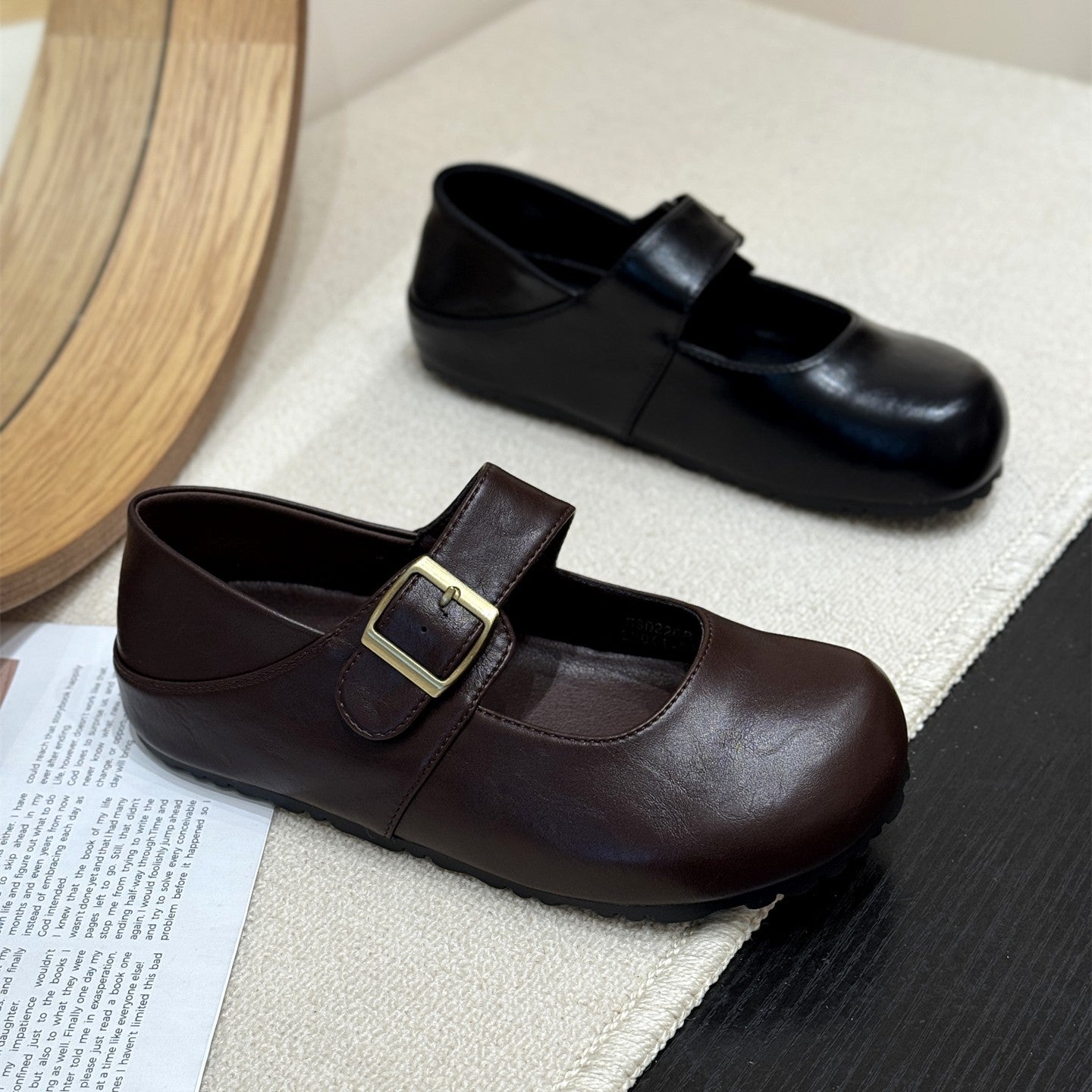 Damen Mary Janes Schnallenverschluss Bequem Schuhe