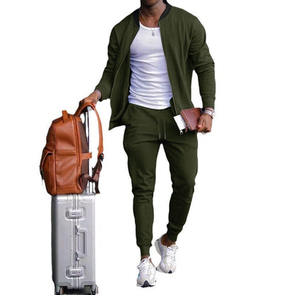 Herren Sportanzug Bequem Mit Taschen Reißverschluss