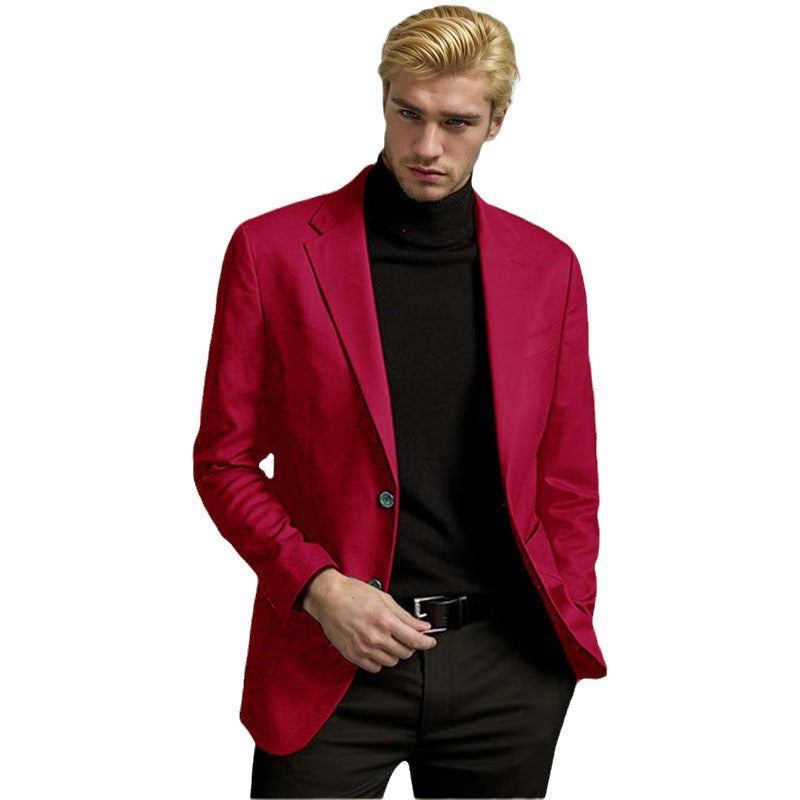 Herren Blazer Elegant Slim Fit Hochwertig Schwarzer Anzug Blazer
