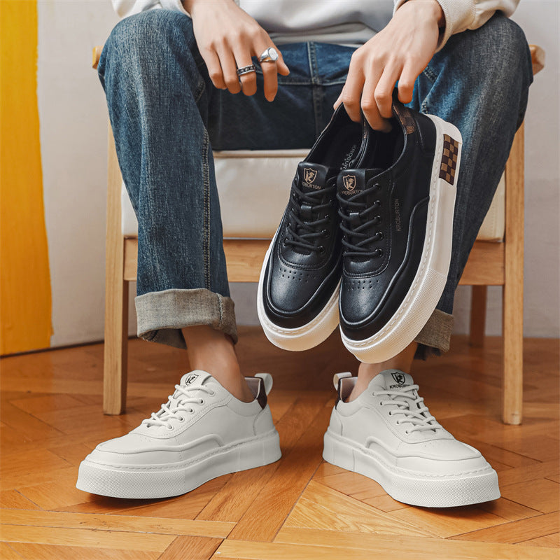 Damen Sneaker Sportlich Laufsohle Dämpfung Leder