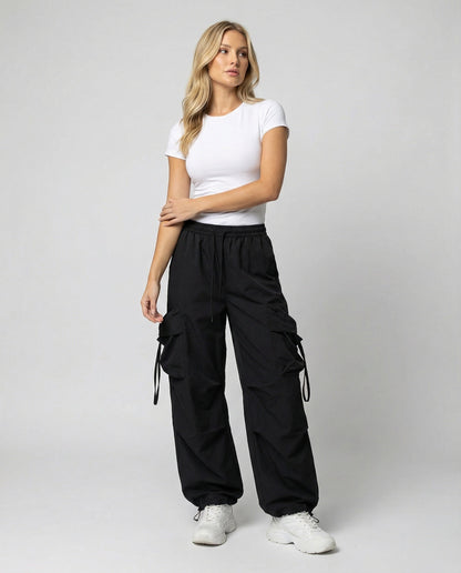 Damen Palazzo Hose Bequem Mit Taschen Hochwertig