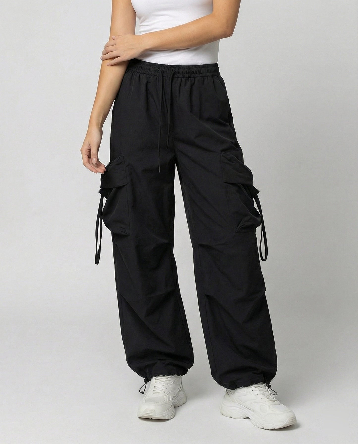 Damen Palazzo Hose Bequem Mit Taschen Hochwertig - BerlinGlamour
