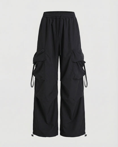 Damen Palazzo Hose Bequem Mit Taschen Hochwertig