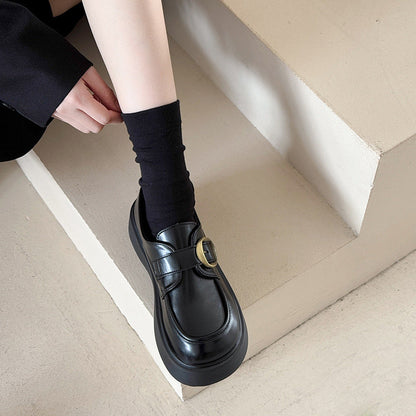 Damen Mokassins Elegante Schnallen Schuhe Modisch