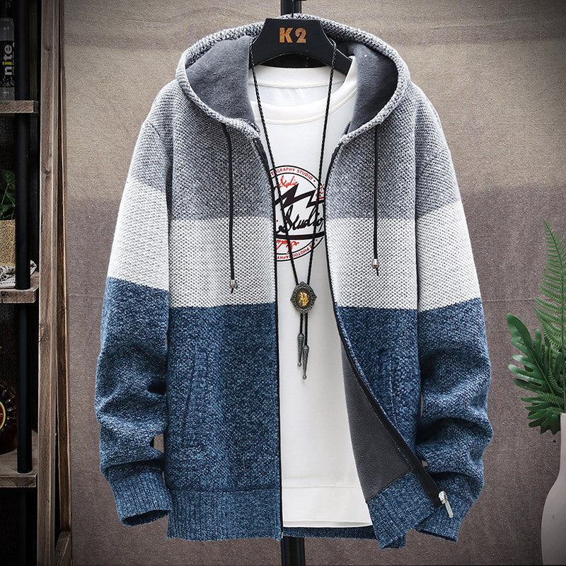 Herren Kapuzenjacke Modern Strukturiert Urban Style