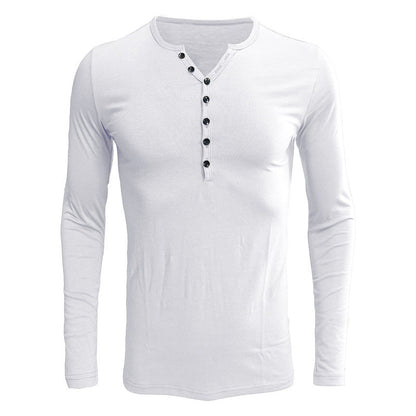 Herren Langarmhemd Weich Modern Knopfleiste