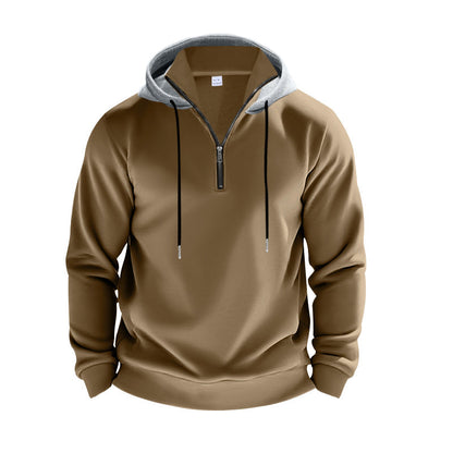 Herren Kapuzenpullover Modern Atmungsaktiv Reißverschluss