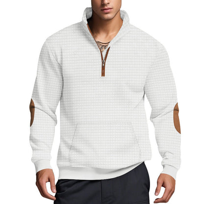 Herren Hoodie Sportlich mit Reißverschluss Grau