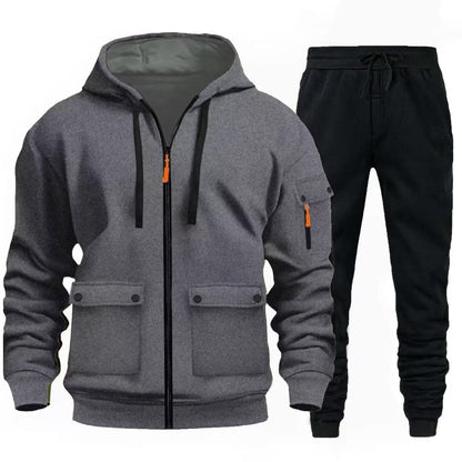 Herren Sportjacke Jogginganzug Mit Taschen