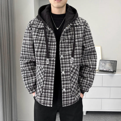 Herren Überjacke Warm Kariert Mit Kuschelfutter - BerlinGlamour