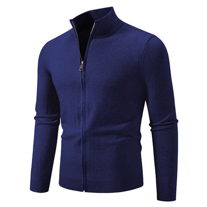Strickpullover Herren Modern mit Reißverschluss Hochkragen