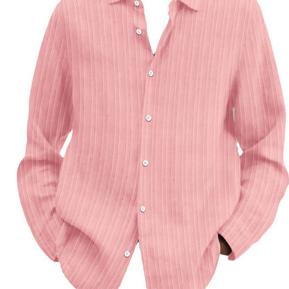 Herren Hemd Slim Fit Streifenmuster Lässig