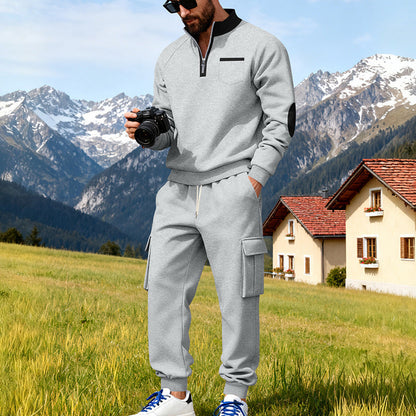 Herren Sport Hoodie Set mit Taschen und Jogginghose
