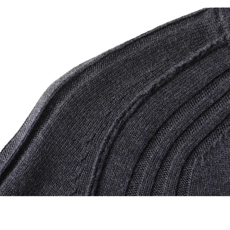 Herren Strickjacke Reißverschluss Kragen Hoch Modern