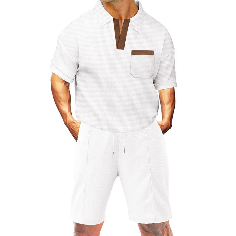 Herren Sportshirt Kurzarm mit Tasche und Laufshorts