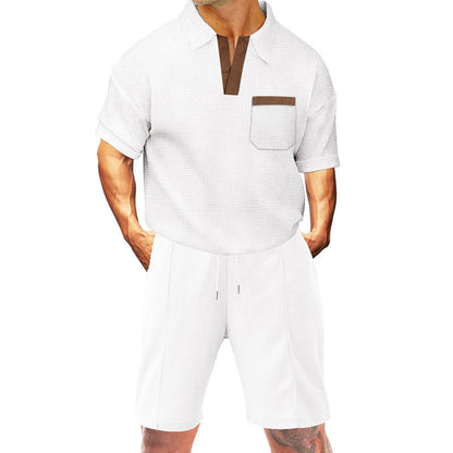 Herren Sportshirt Kurzarm mit Tasche und Laufshorts