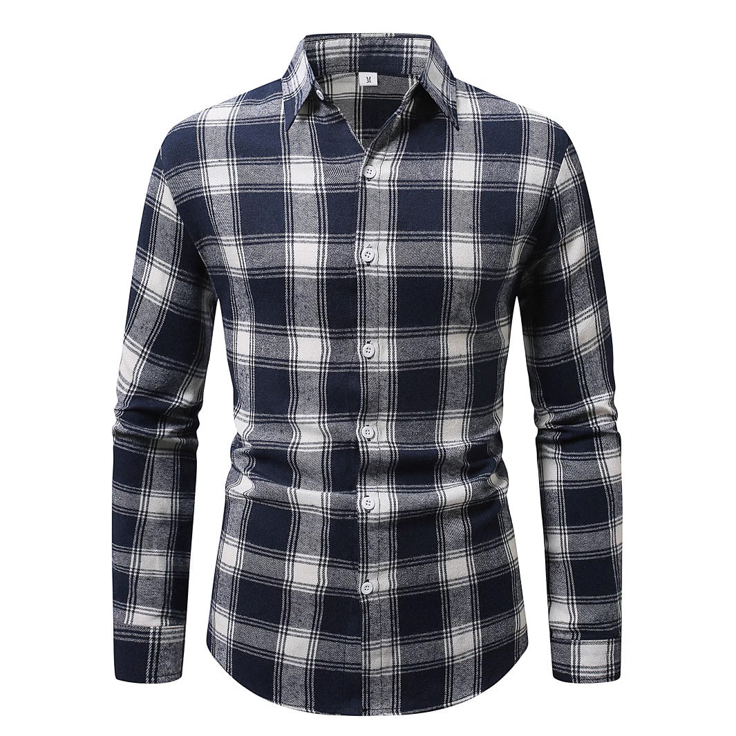Herren Flanellhemd Karomuster Warm Modern - BerlinGlamour