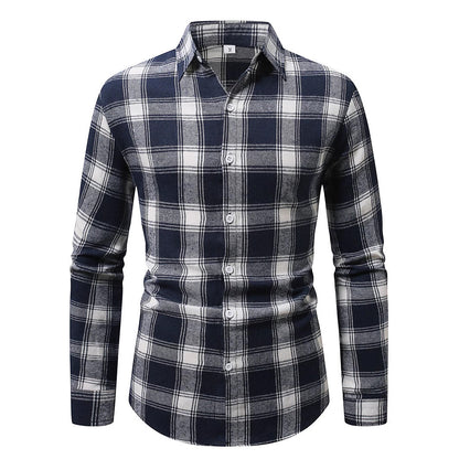 Herren Flanellhemd Karomuster Warm Modern - BerlinGlamour