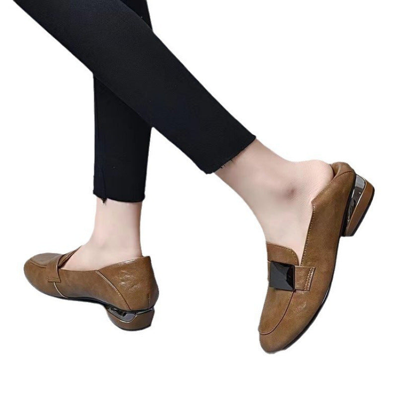Damen Slipper Weich Bequem mit Schnalle Elegance