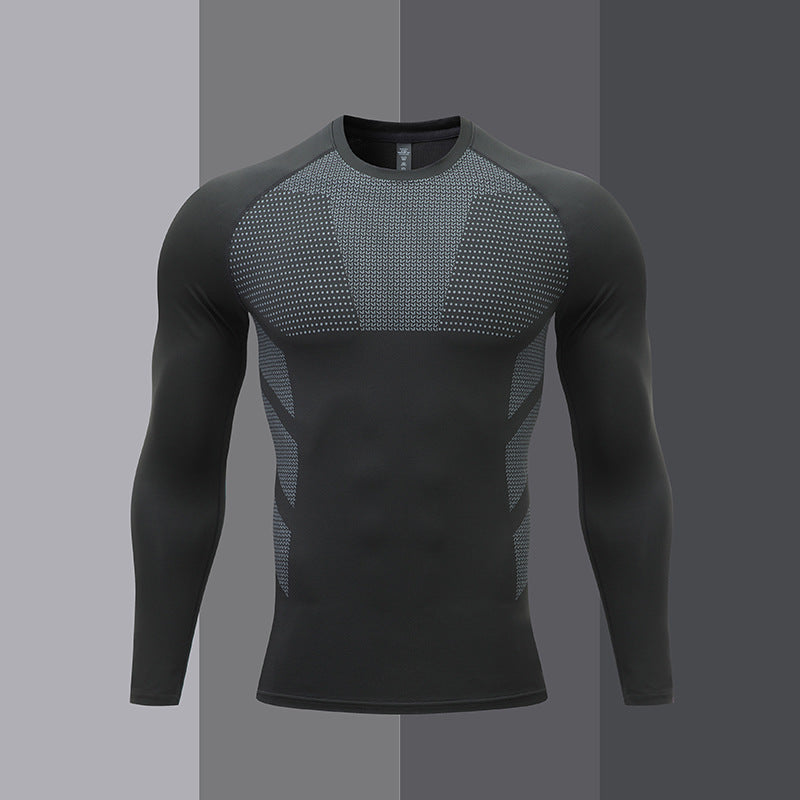 Herren Sportshirt Langarm Kompressionsshirt Funktionales - BerlinGlamour