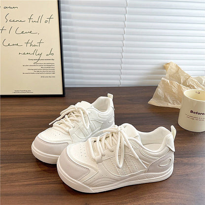 Damen Sneaker Bequem Kunstleder Weich