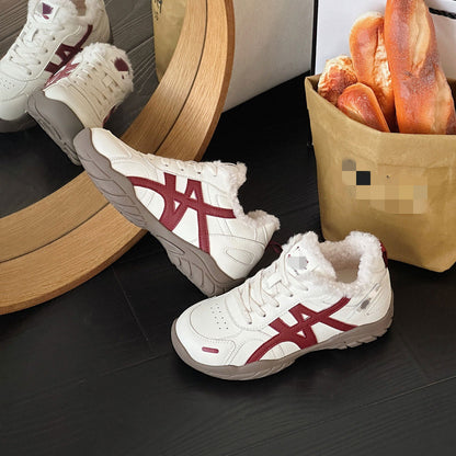 Damen Sneaker Fleecegefüttert Rutschfest Modern