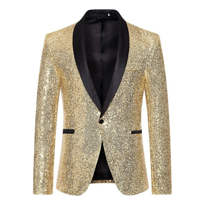Glitzernder Herren Blazer Paillettenjacke Elegant