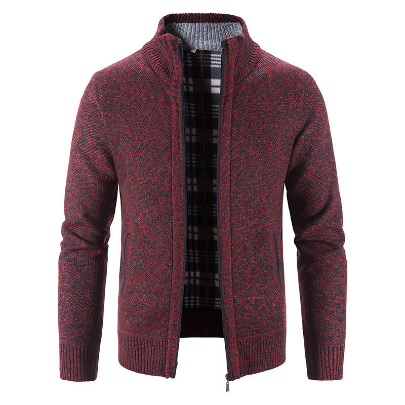Herren Strickjacke Warm Isoliert Winterjacke Modern