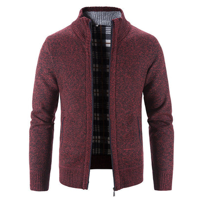 Herren Strickjacke Warm Isoliert Winterjacke Modern