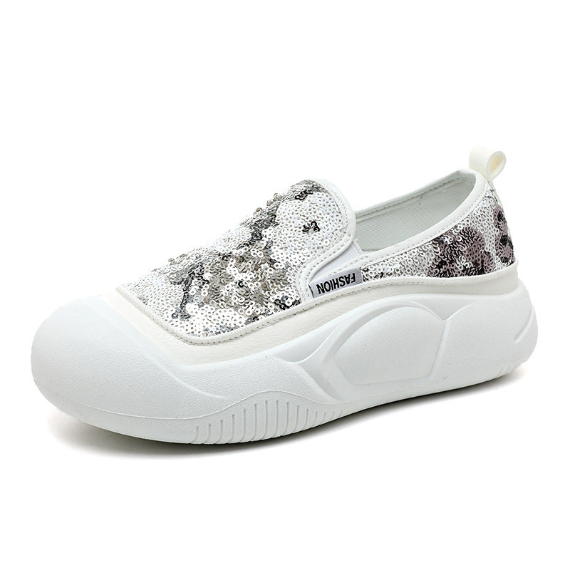 Damen Sneaker Slip-On Glitzer Schuhe Bequem Modisch - BerlinGlamour