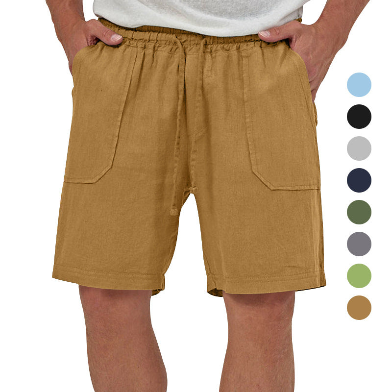 Herren Leinen Shorts Bequem Elastisch Sommer - BerlinGlamour