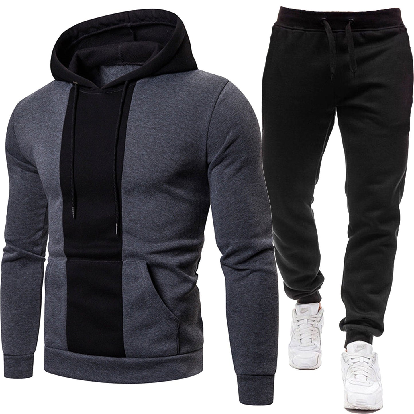 Herren Sportbekleidung Kapuzenjacke Jogginghose Set