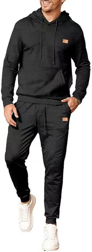 Herren Jogginganzug Sportlich mit Kapuze und Taschen